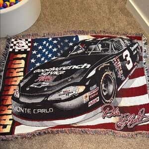 Dale Earnhardt Racing Throw Blanket - Black and Red